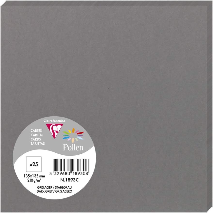 Clairefontaine Pollen Card, 135 x 135 mm, 210 g - Wisteria, Pack of 25