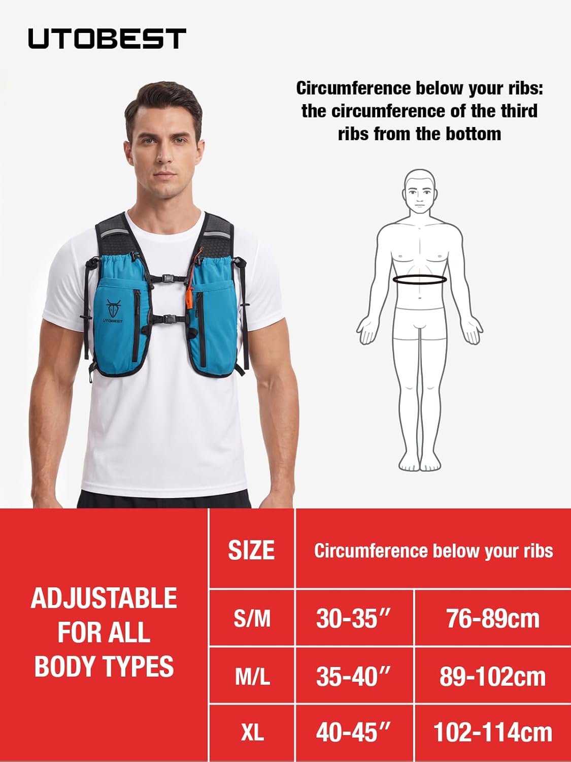 Upgrade Running Hydration Vest 10L, Running Backpack for Women Men Multi-Functional Storage, Adjustable Water Vest for Trail Marathon Race Jogging Cycling