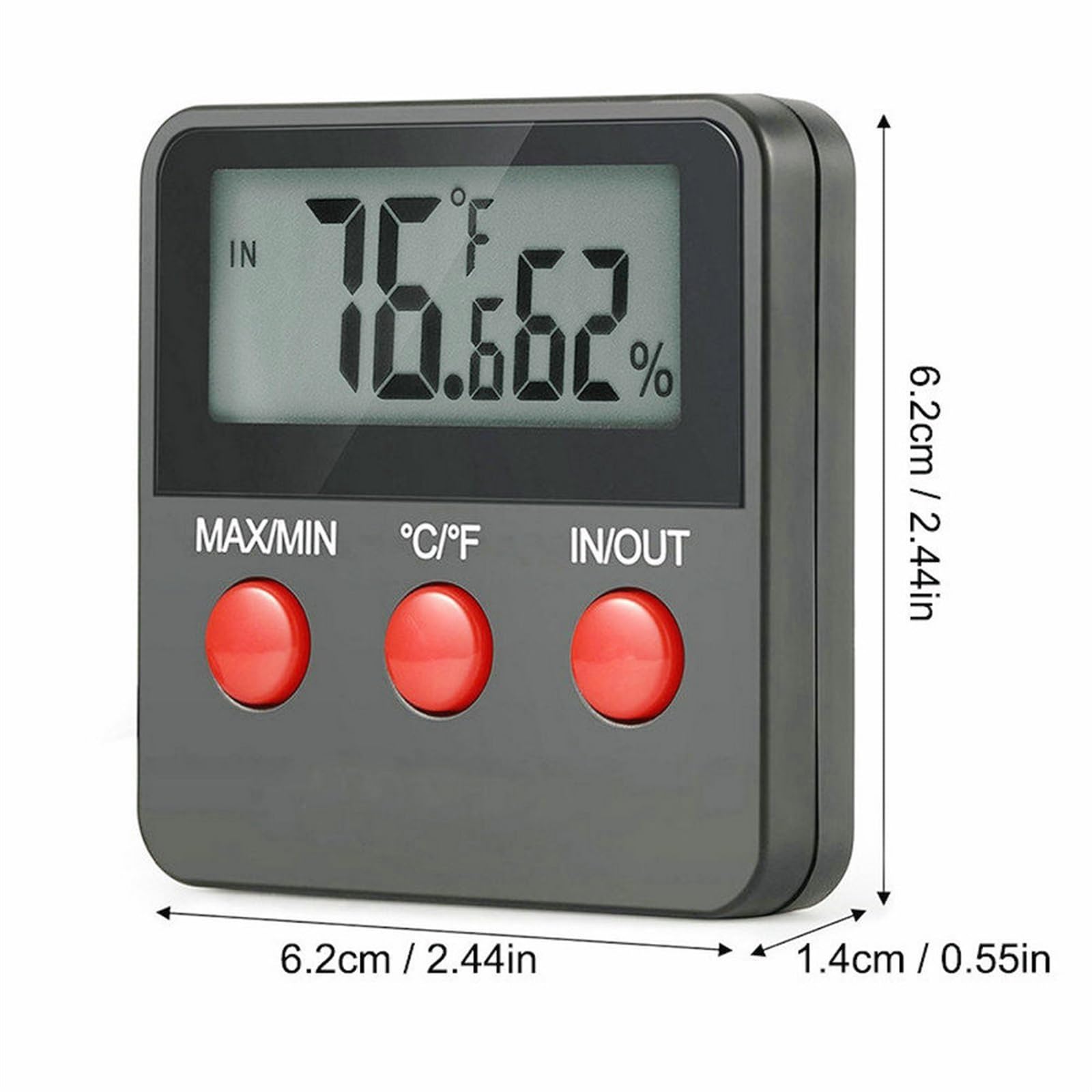 Misuratore digitale di temperatura e umidità Display LCD Termoigrometro for incubatrice da esterno con sonda for sensore di uova da cova for animali domestici