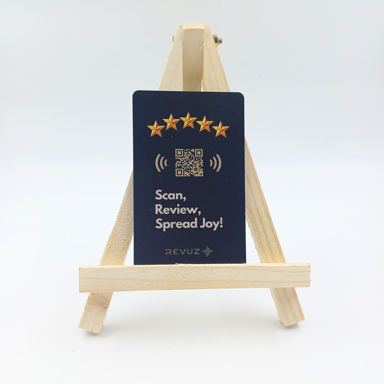 REVUZ Flexilink Online Review Card - Social Media Follow Wood Stand | NFC Tap/QR Code scan | Reusable PVC Card | DIY Link Change (Online, Facebook, TripAdvisor, Instagram, YouTube etc.) (M2)-picture-19