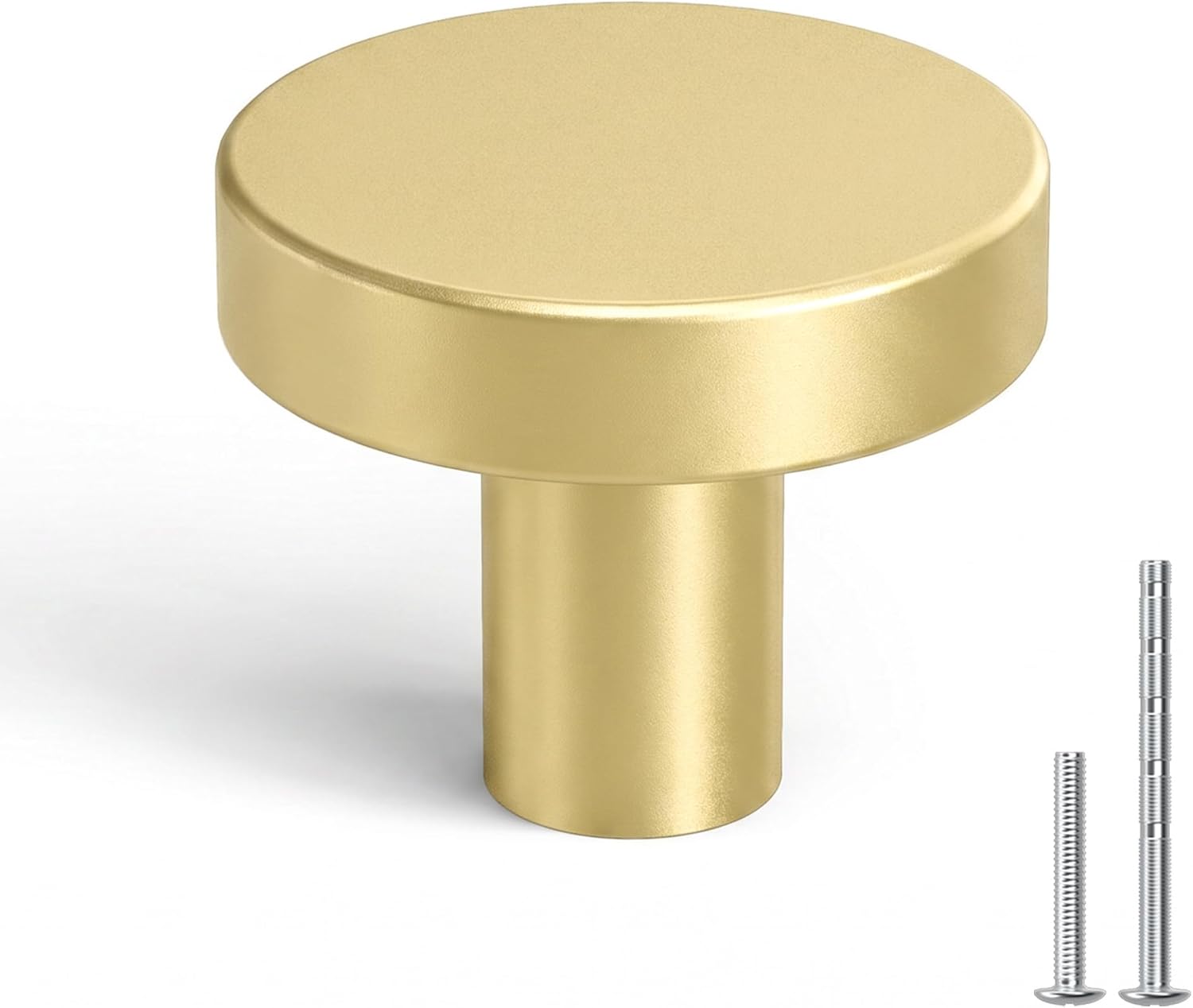 homdiy 20 Pack Gold Cabinet Knobs, Round Kitchen Drawer Knobs, Gold Knob for Cabinets, Metal Handles for Desk Drawers Cupboard