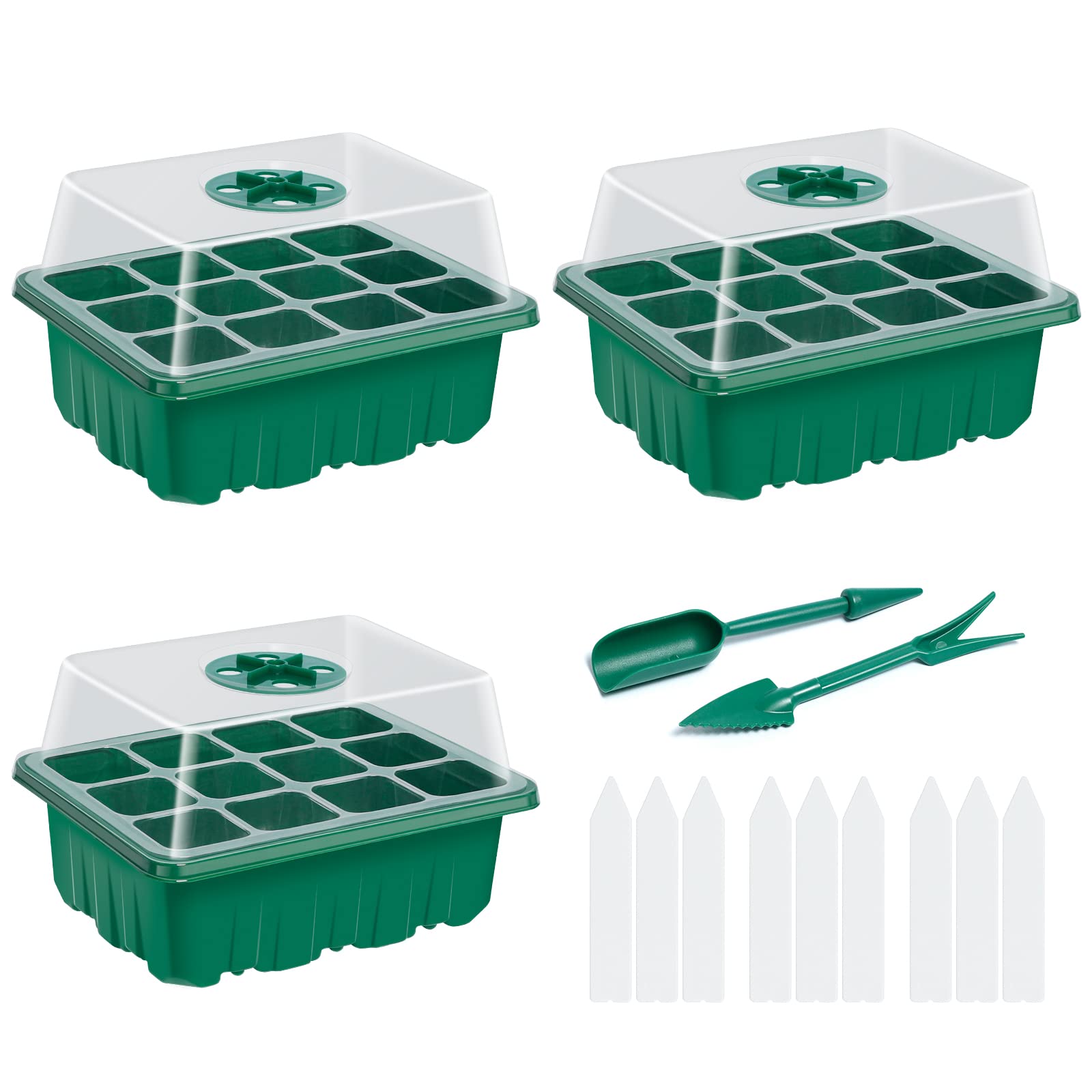 Buy Seed Trays with Lids 3 Pack Propagators for s Germination Seedling