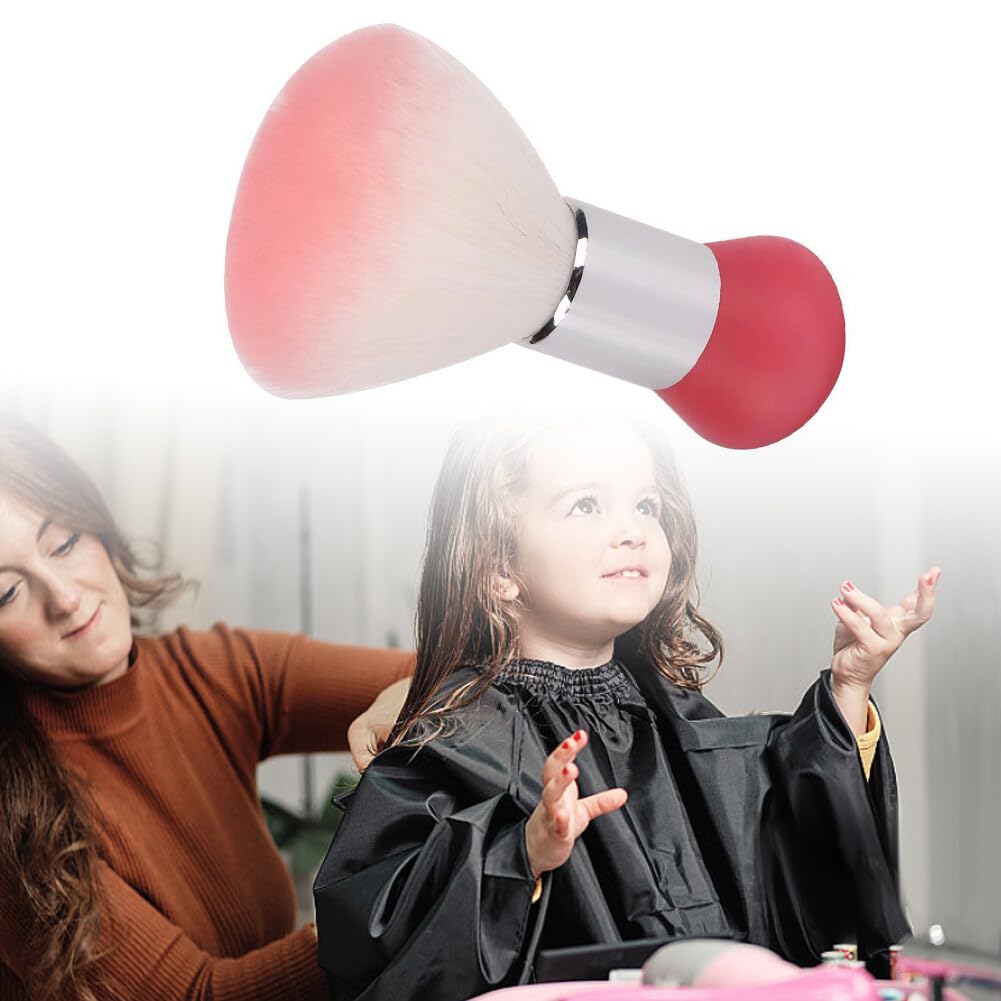 Spazzola per spolverare il collo per pulire i capelli ideale per pulire pennelli di parrucchieri e barbieri spazzola professionale per acconciature con manico per barbiere e salone