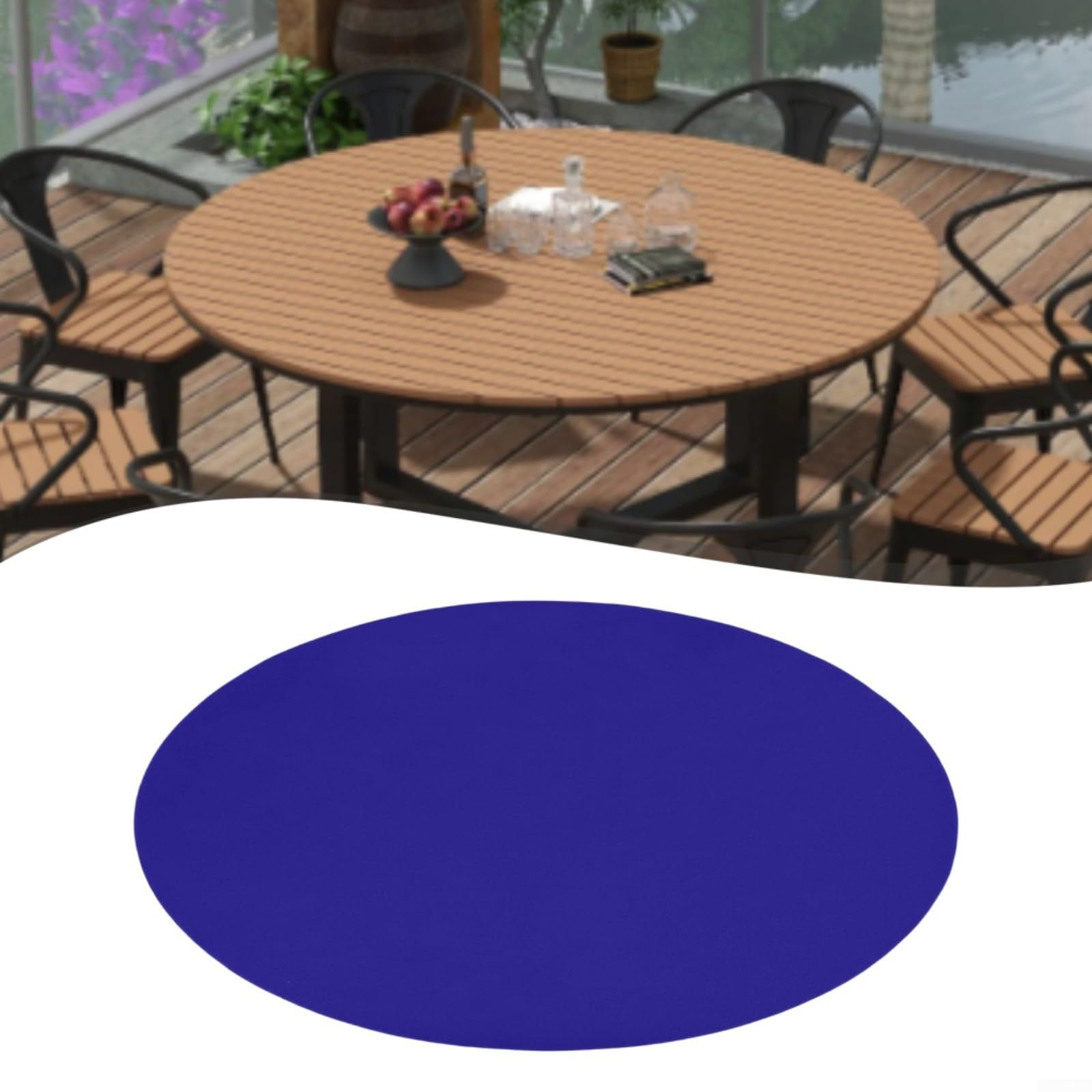 Pokertisch-Abdeckung, Runde Filz-tischdecke mit elastischem Design, anpassbar für 36–48 Zoll Tische, strapazierfähig und leicht zu reinigen, für Karten- und Brettspiele(Grün)