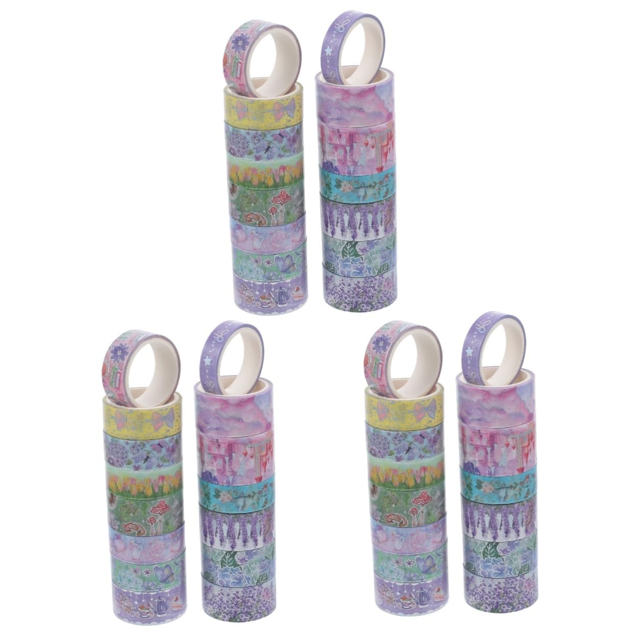 EXCEART 45rollos Cinta Decorativa De Washi para Manualidades Scrapbooking y Decoración De Diarios Diseño De Flores para
