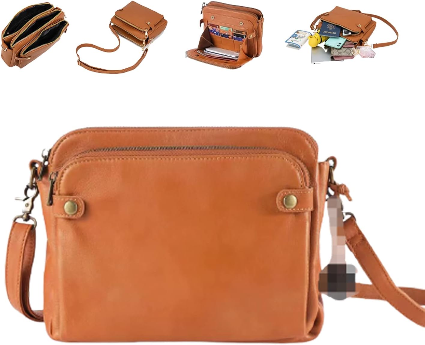 Answerton Crossbody Clutch 3 Layer Crossbody Leather Shoulder Bags