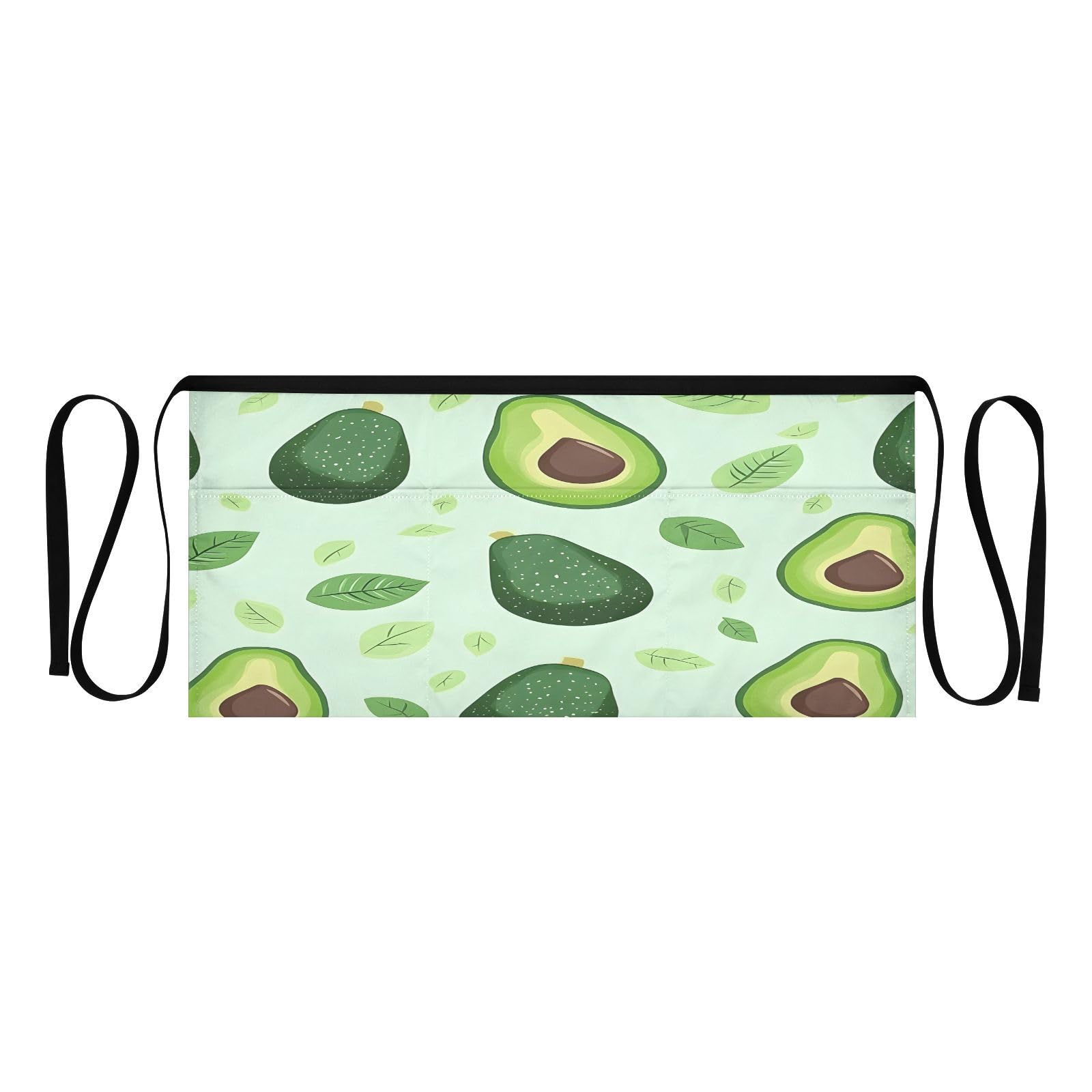 Kigai Avocado Server Aprons for Men Women Water & Oil Resistant Waitress Waiter Waist Apron with 3 Pockets