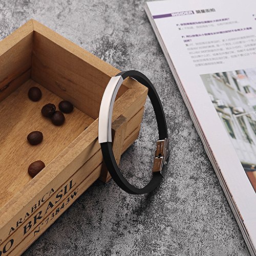 Custom Personalized Extra Narrow Silicone Bracelets, Id Bracelets For Men Women Kids Running #TOP4