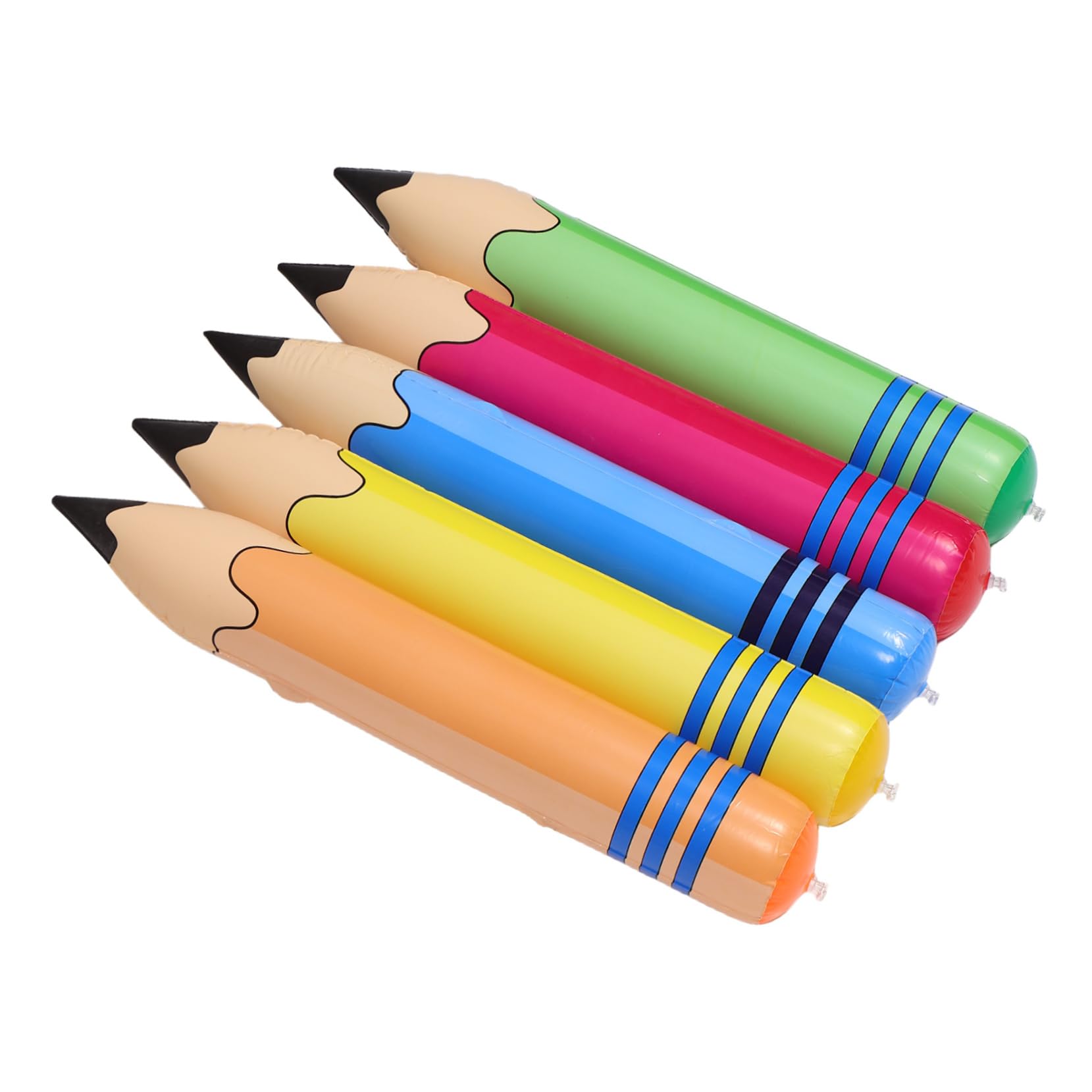 DECOMELODY 5pcs Giant Inflatable Crayon Pencil Balloon Inflatable Pool Noodles Back to School Party School Decoration for Classroom Playground Indoor Outdoor