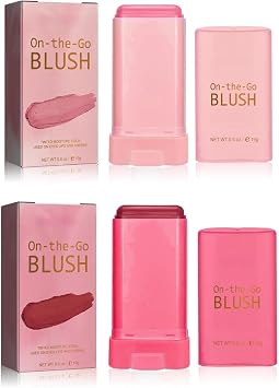 Lovelycat Liquid Blush Stick - Natural, Waterproof, Long Lasting Makeup Cream Blusher - On The Go Brush for Cheeks - Suitable for All Skin Types 2 Pack