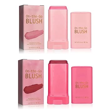 Lovelycat Liquid Blush Stick - Cream Blusher for Natural, Waterproof, Long-Lasting Makeup - On-The-Go Brushes for Cheeks - Suitable for All Skin Types 2PC