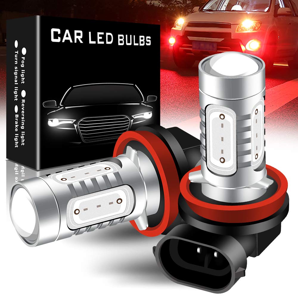 Amazon | Yifengshun 2個 スーパーブライトレッド H11/H8 LED電球