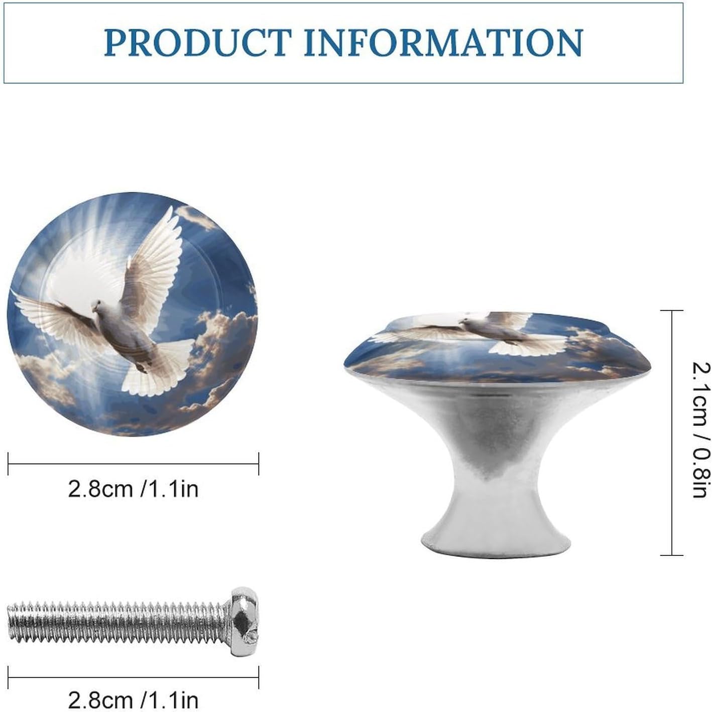 Cabinet Handles Round Drawer Pulls Dove Sky Dresser Knobs for Cabinets and Drawers Handle Kitchen Cabinet Pulls for Bathroom Cupboard Drawers Cabinet Pulls for Kitchen Door