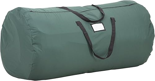 Miniatura 6 de Tiny Tim Totes Bolsa de almacenamiento para árbol de Navidad, lona redonda de alta calidad, se adapta a árboles de hasta 12 pies, color rojo