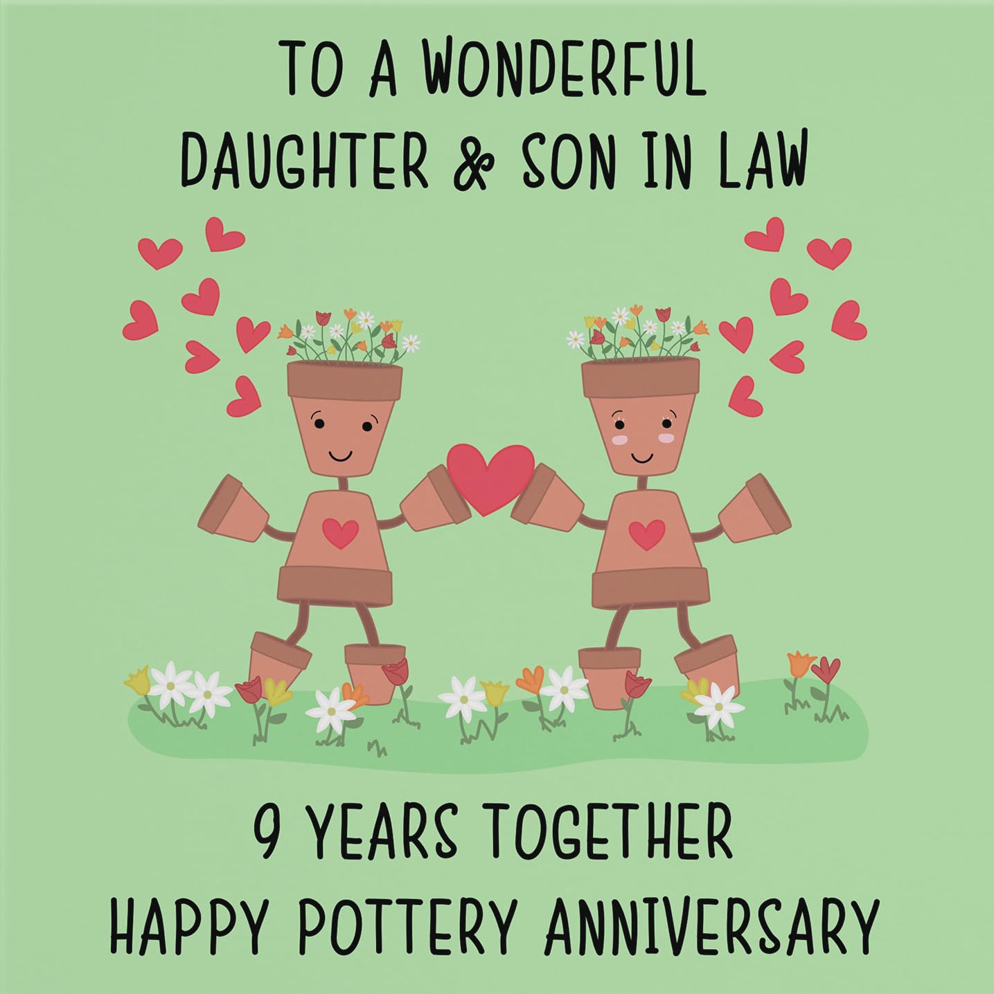 Hunts England, Daughter And Son In Law 9th Anniversary Card, To A Wonderful Daughter & Son In Law, 9 Years Together - Image 2