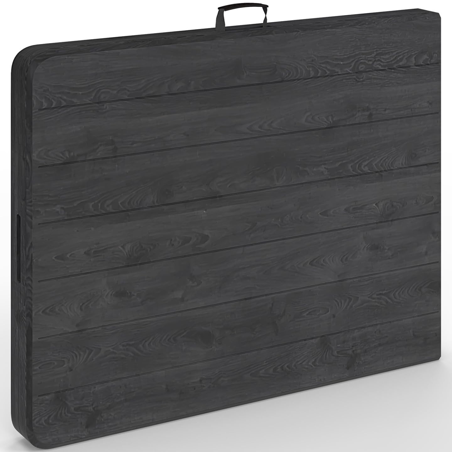 IDMarket - Table Pliante d'appoint Portable 180 cm pour Camping ou réception Imitation Bois Noir