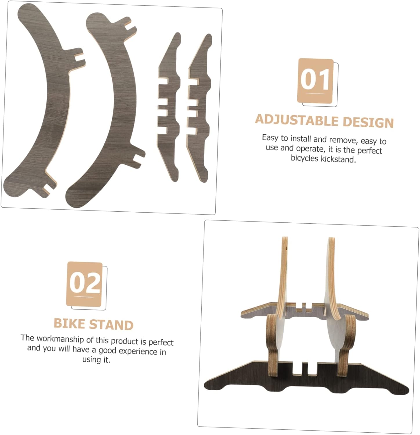 Bike Kickstand Bracket for Easy Parking Durable Nonslip Foot Stand for Mountain Road Bikes Versatile Bike Display