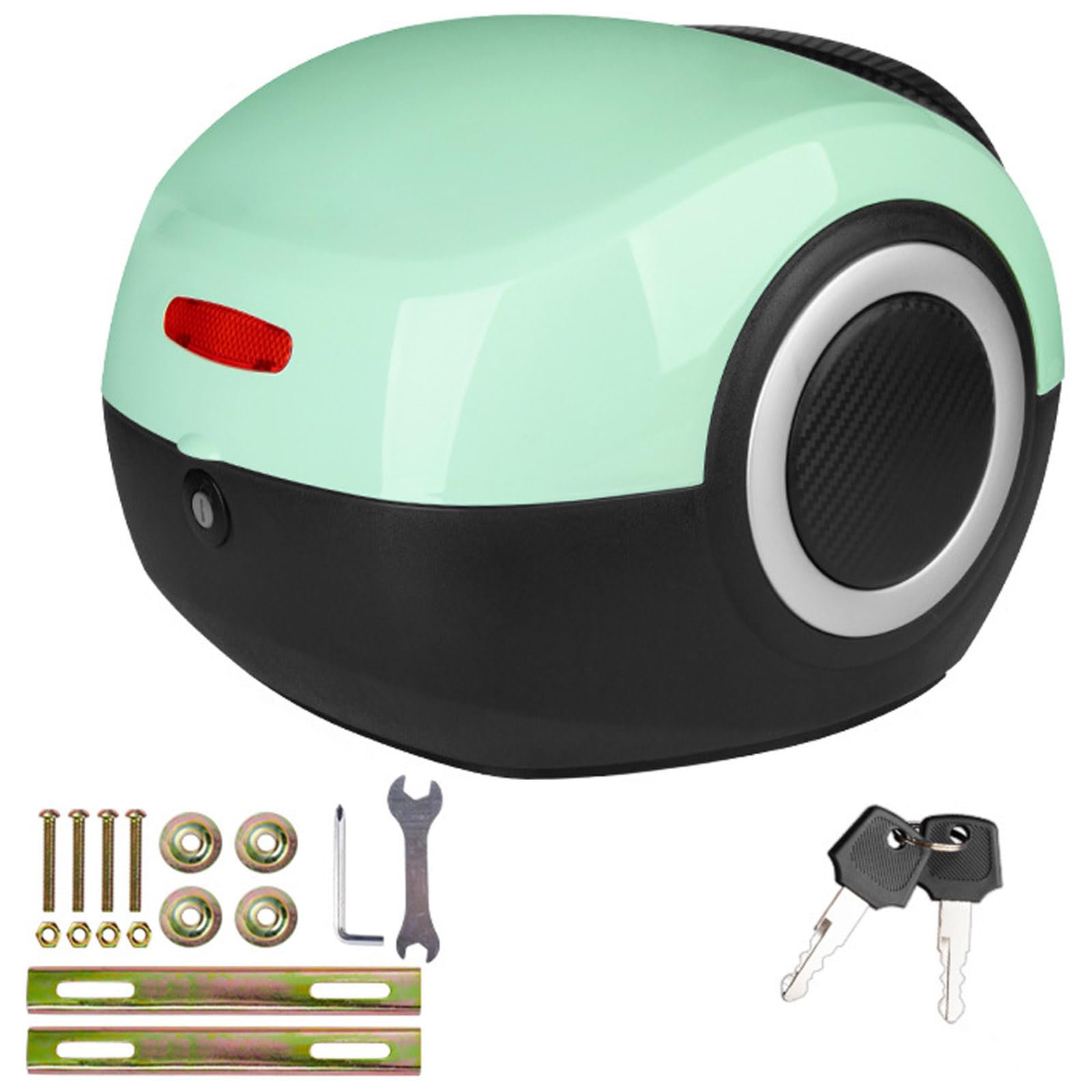 KFGISD, With Backrest and Security Lock Motorcycle Tail Box with Mounting Plate and Accessorie ,Motorcycle Top Box(Green)