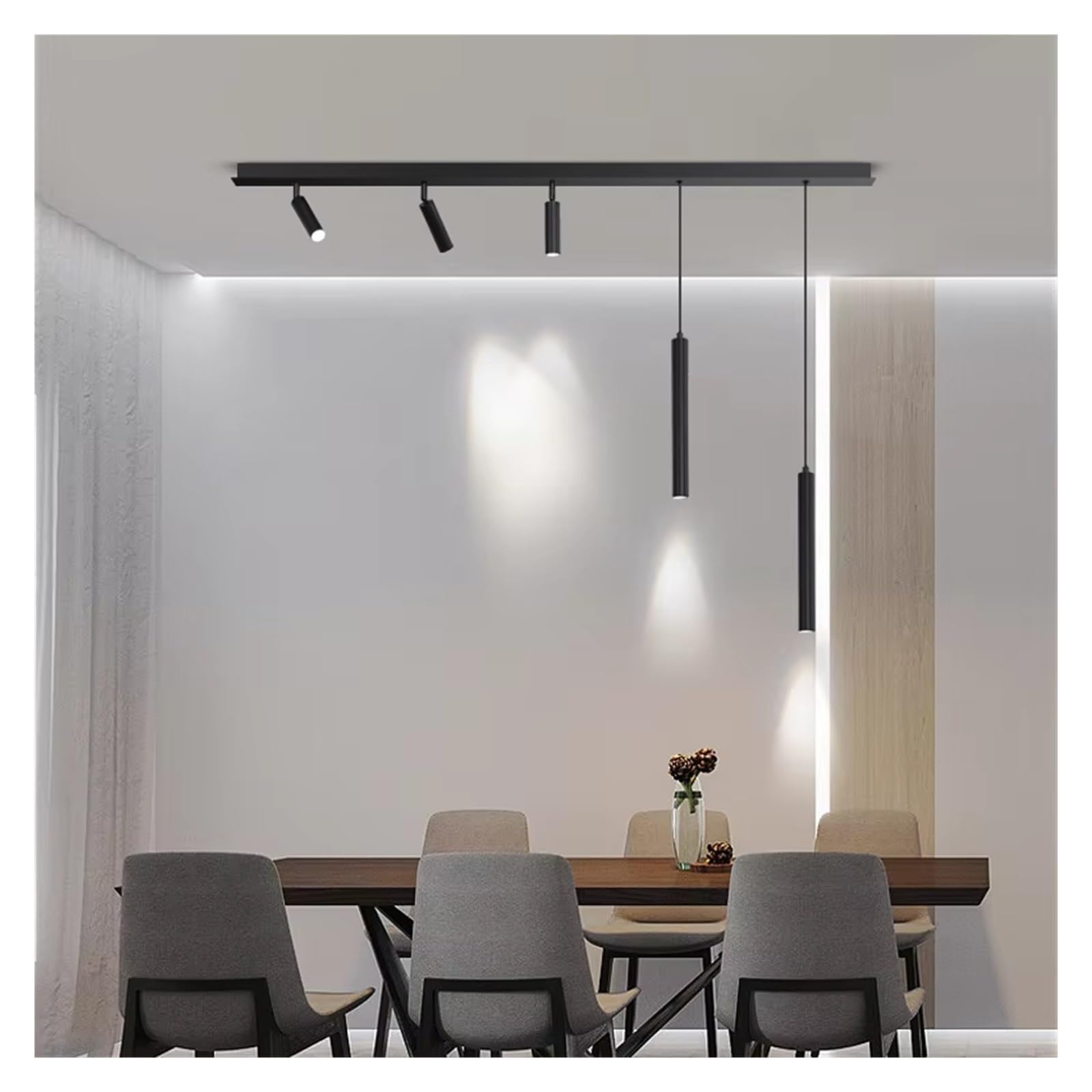 ASerZenith Dining Room Long Chandelier Creative Dining Table Island Kitchen,L120Cm
