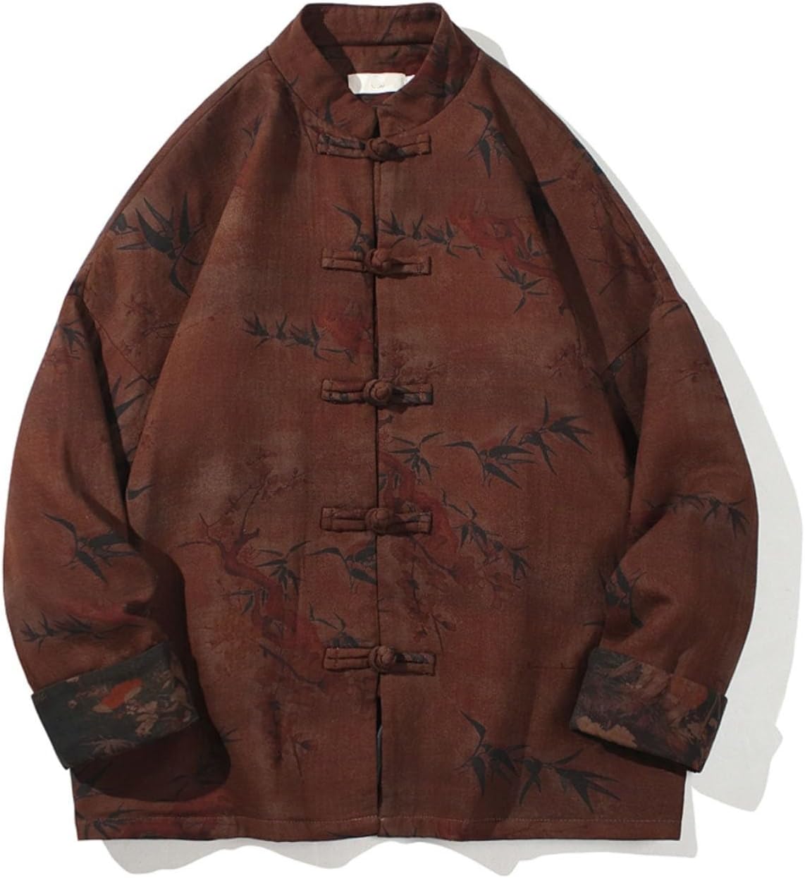 Men's Shirt Spring Autumn Linen Tang Suit Retro Casual Tops for Men