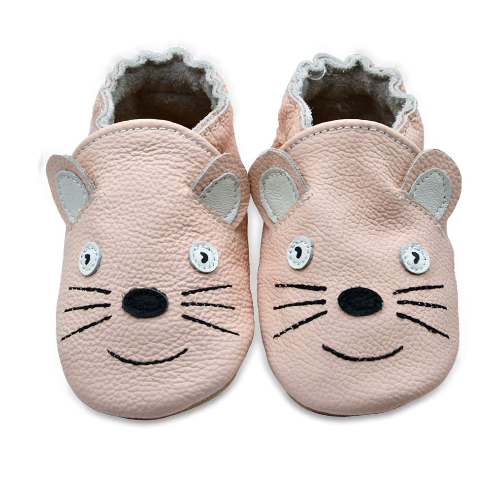 Zapatos de bebé niña niño Zapatos de Cuero de Suela Blanda opción Multiple