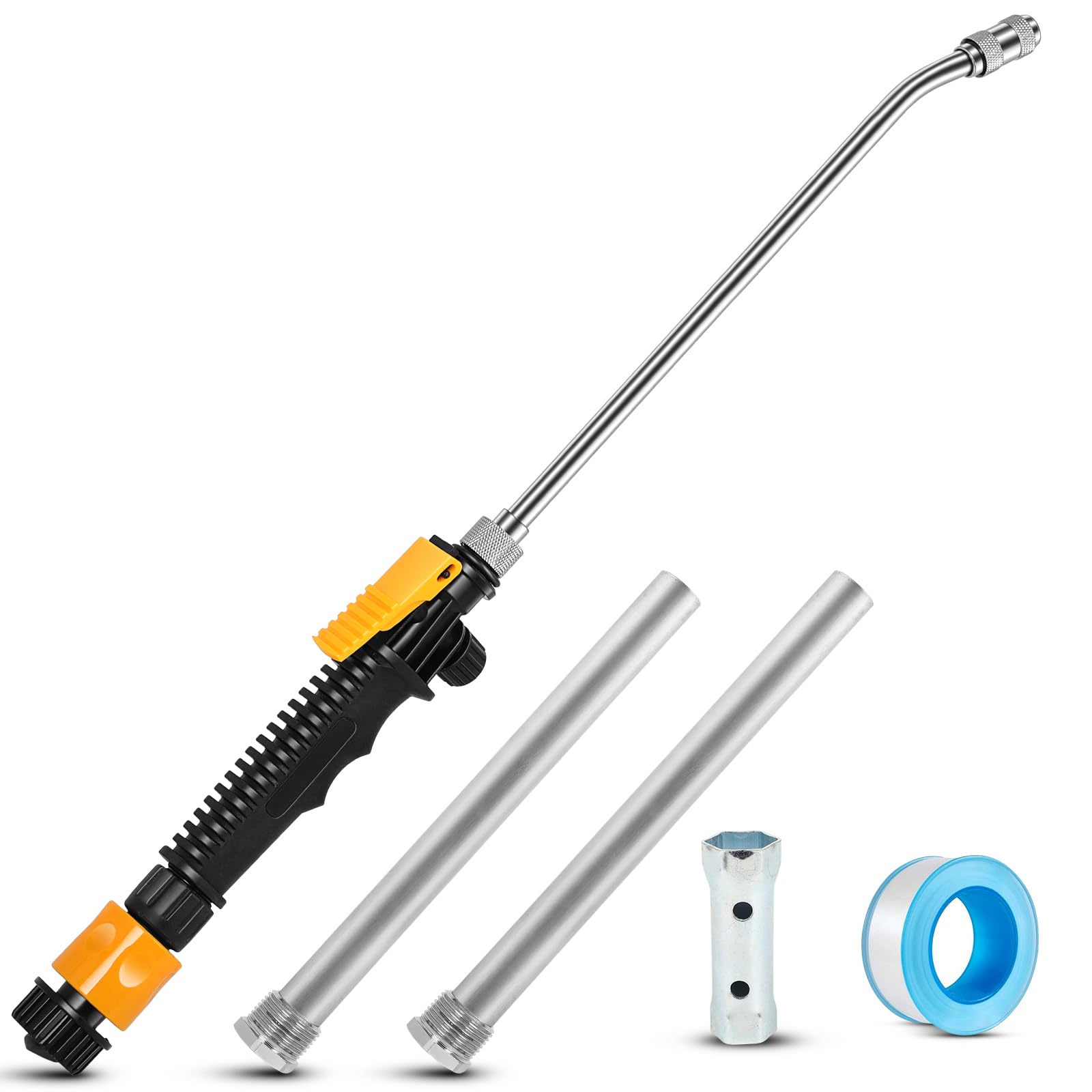 Varilla de ánodo para calentador de agua de RV, paquete de 5, limpiador de tanque de calentador de agua de RV y varilla de magnesio de 9,25 L x 3,4 NPT, llave hexagonal, cinta de teflón, varilla de ánodo para remolques de RV y autocaravanas.