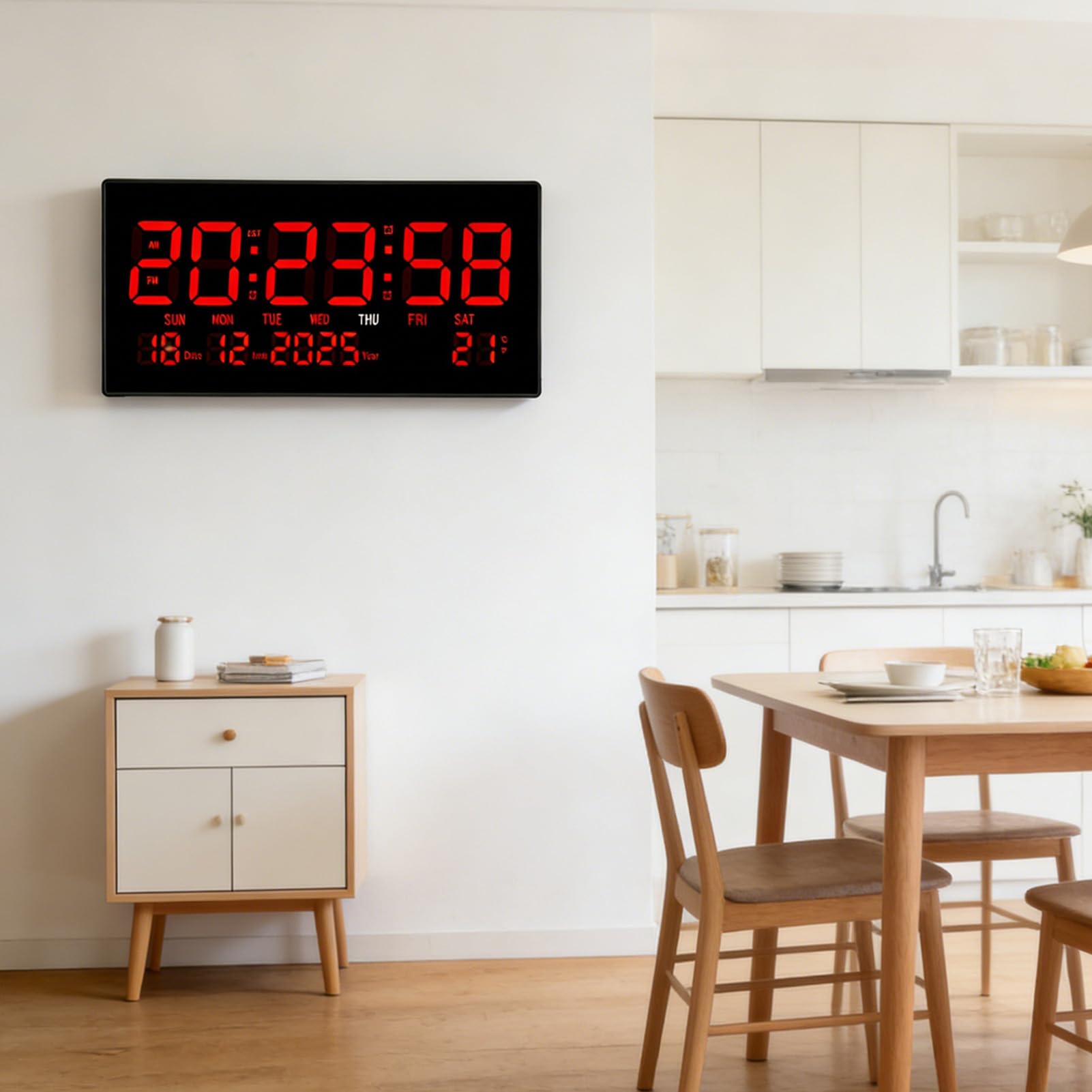 Orologio da Parete Digitale a LED di Grandi Dimensioni con