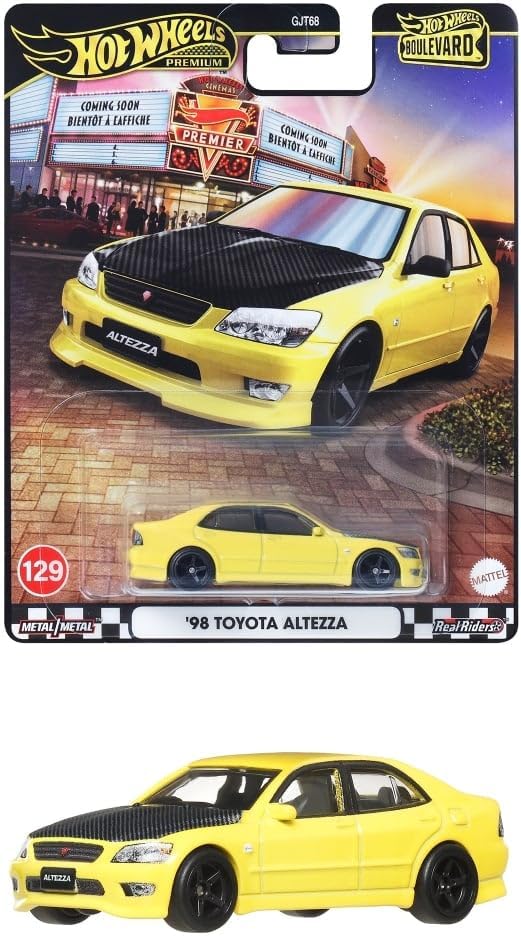 Hot Wheels JBL23 Boulevard '98 Toyota Alteza Ride On Toy Mini Car Ages 3+ Yellow