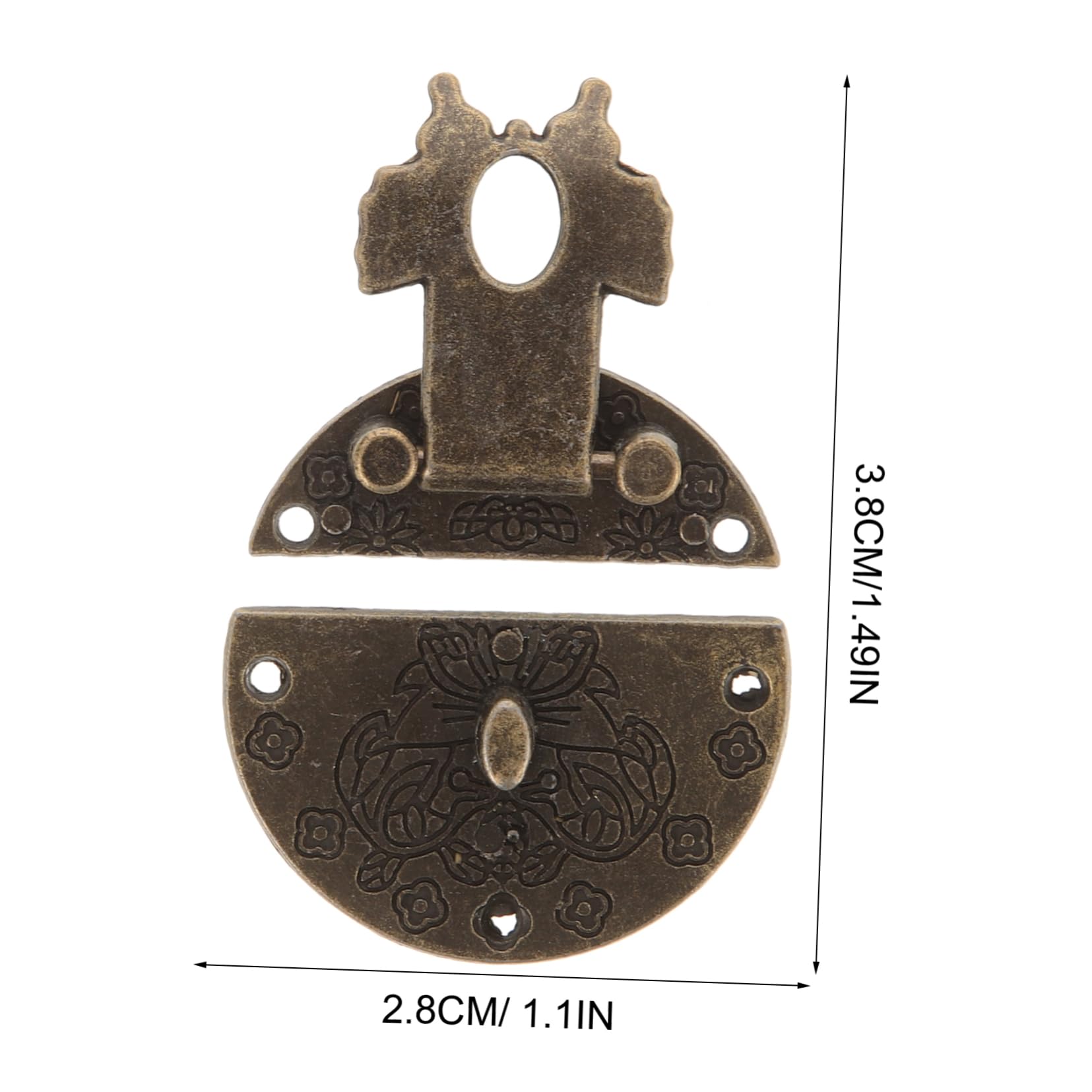 FUNOMOCYA Metal Hasp Buckle for Jewelry Box 6pcs Vintage Style Latch Alloy Construction