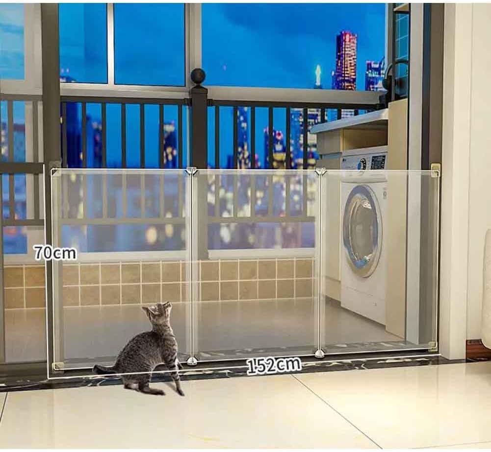 Etlegor Clear Pet Gate for Doorways and Stairs Safety Dog
