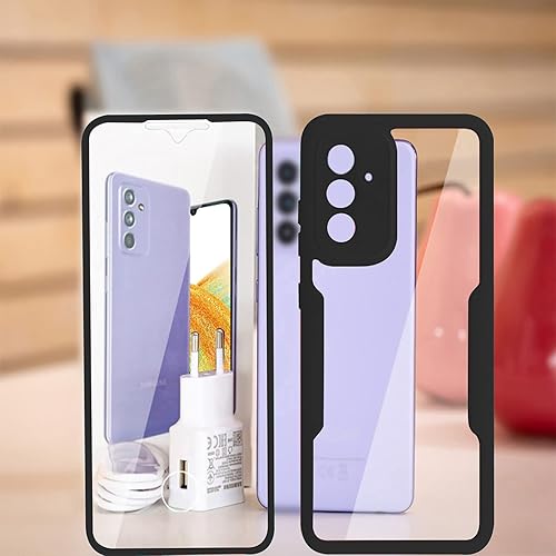 Miniatura 2 de Funda transparente para Samsung Galaxy A14 4G5G con protector de pantalla integrado, 360 cuerpos completos, a prueba de golpes, sin amarillamiento,