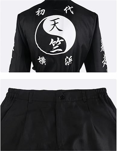 Miniatura 6 de AwwwCos Cosplay Costume for Men Black Jacket Suit Pants Belts Uniform Halloween Party Outfit