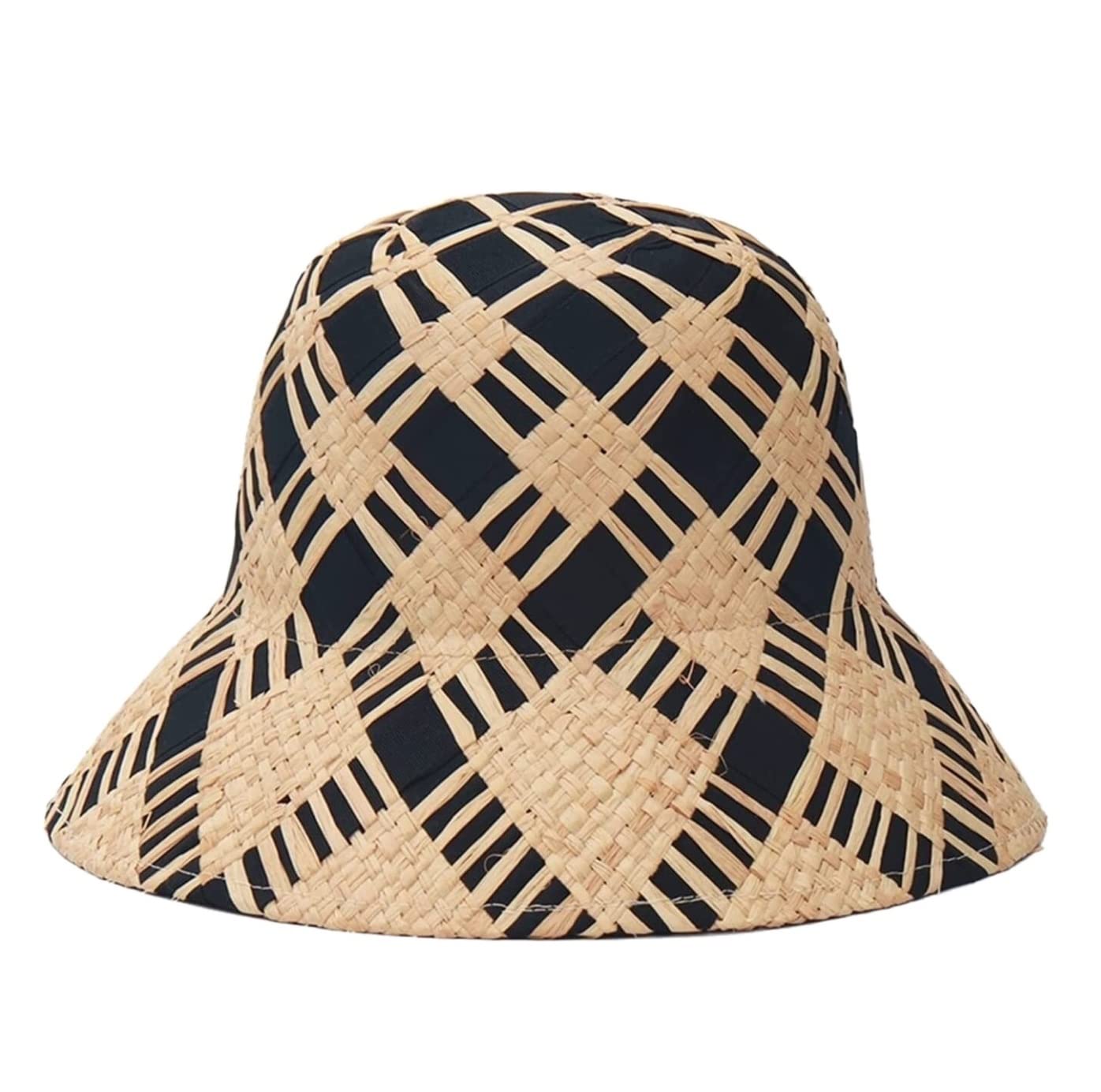 Casquette Visiere Femme, Summer Chapeau De Seau Tissé Dames Pliable Soleil UV Plage Pliable, Chapeau de Plage