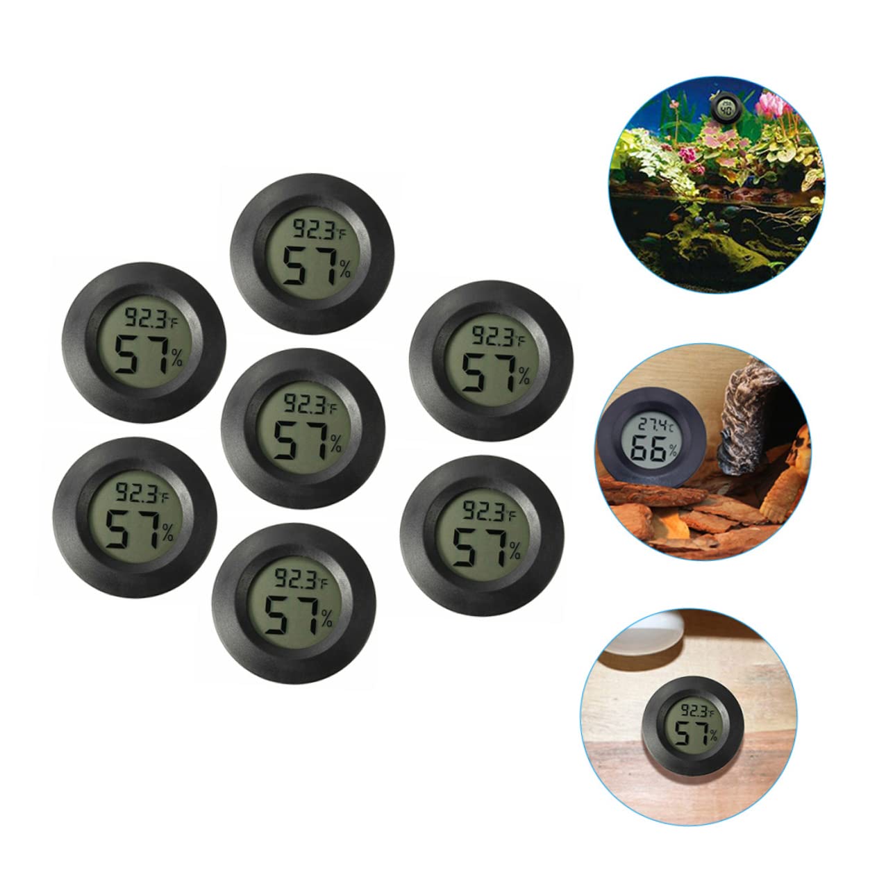 BESPORTBLE 21pezzi Igrometro Digitale Mini per Rettili Termometro e Misuratore di umidità per Terrario da Display e Compatto per Ambienti Domestici e Allevamenti di Animali