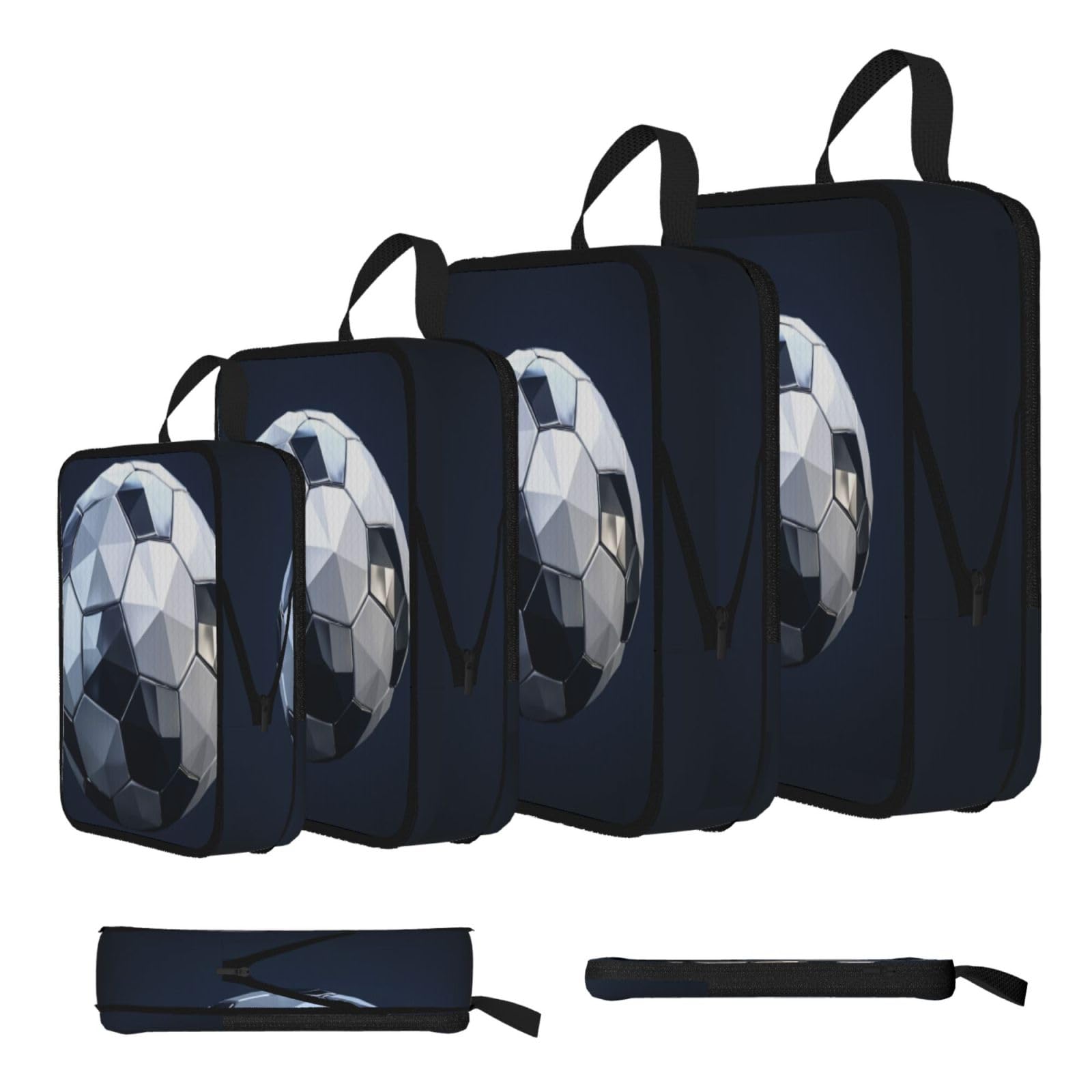 Polygonal Soccer Ball Compression Packing Cubes 4 Piece Set