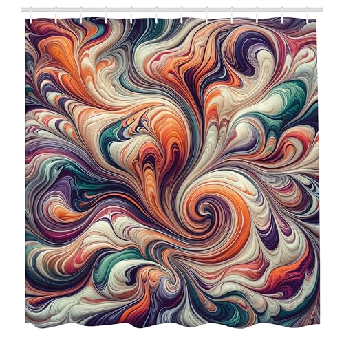 ABAKUHAUS Bunt Duschvorhang, Abstrakte Kunst Integration von wirrenden...