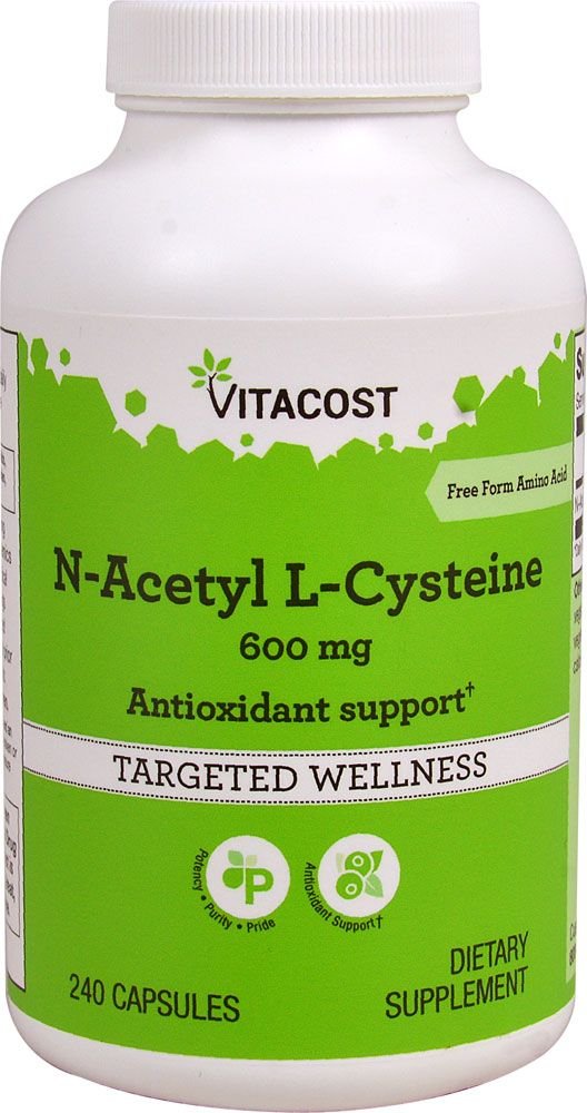 Vitacost N-Acetyl Cysteine (NAC) - 600 mg - 240 Capsules