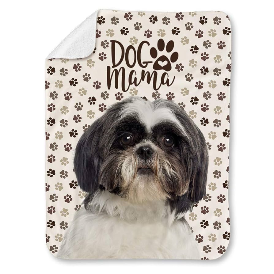 Amazon｜Lovely Shih Tzu シーズー 犬柄 印刷 可愛い犬の足跡