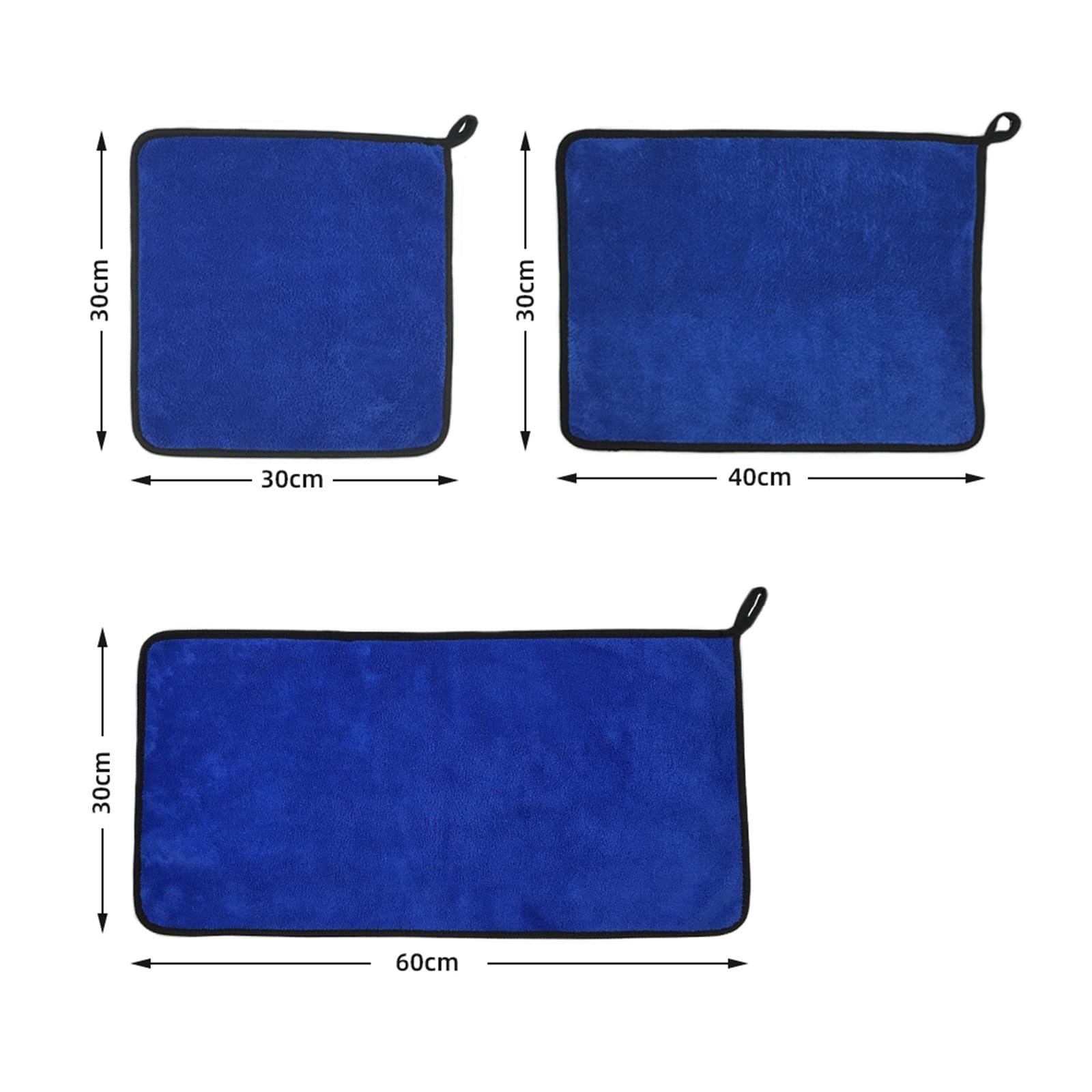 Toalla de Microfibra, paño de Microfibra for Coche, Toalla de Lavado, paño de Limpieza de Microfibra, Toalla de Secado y Lavado de Coche, Detalles automáticos(30x40x10pcs)
