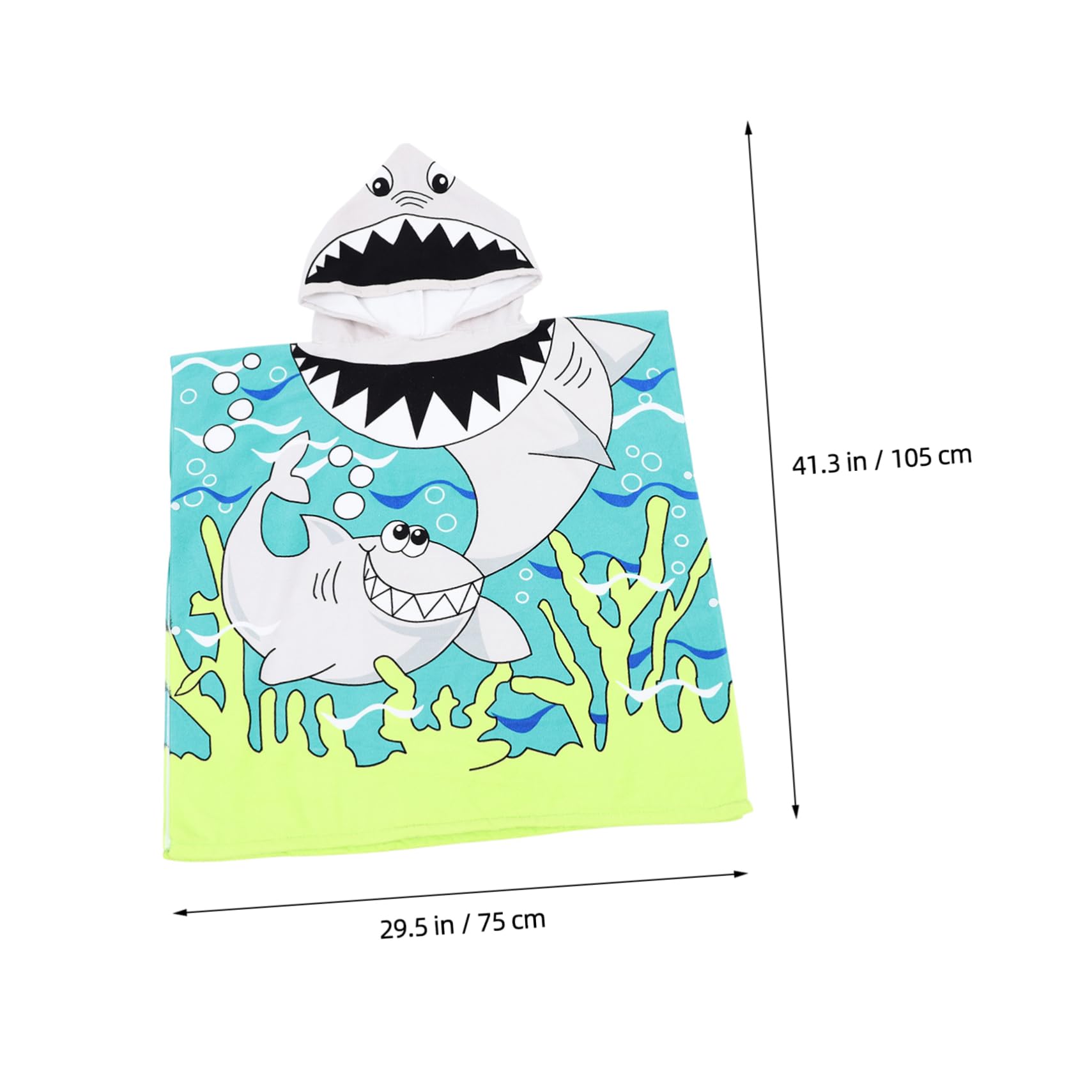 BESTonZON 3piezas Toalla con Capucha para Diseño De Verde para Playa y Piscina Secado Rápido y Lavado