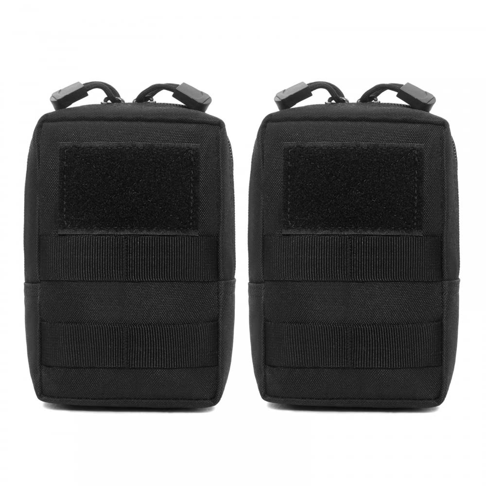 2 bolsas tácticas laterales para perro, bolsa de sillín de nailon 1000D Molle para arnés táctico para perro