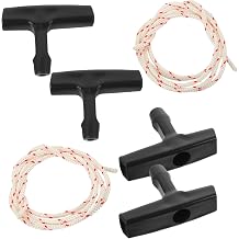 Emergency Release Pull Rope 4m Garage Door 2 Sets with Handle, Black
