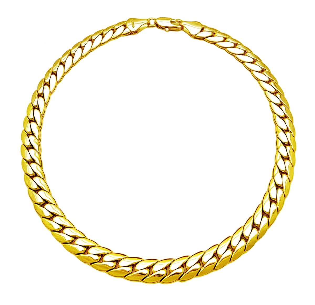 Gold Electroplated Anklet for Women, 9-12 Inch Sizes, Figaro, Cuban, Mariner, Herringbone Design - Made in Korea