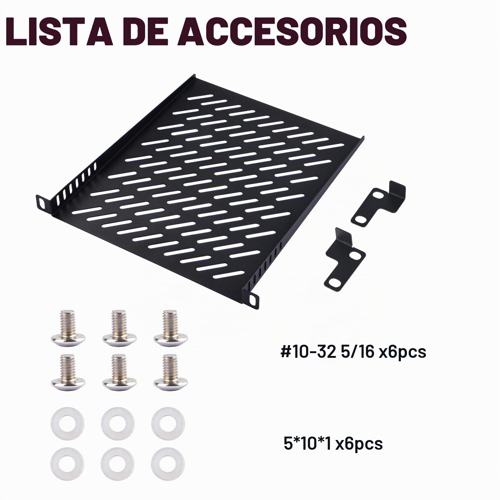 GeeekPi Estante de rack de 10 pulgadas 0.5U, profundidad de 10.25 pulgadas, estante de servidor de 0.5U bandeja voladiza ventilada para gabinete de red DeskPi Rackmate T2/T0 Plus/T1 Plus