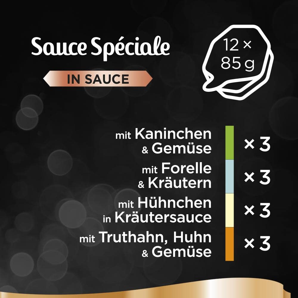 SHEBA Adult & Senior - Katzenfutter nass - 72 x 85g Schalen - Nassfutter für Katzen - Sauce Spéciale Herzhafte Komposition - Großpackung | Herzhafte Komposition, Schalen, Großpackung