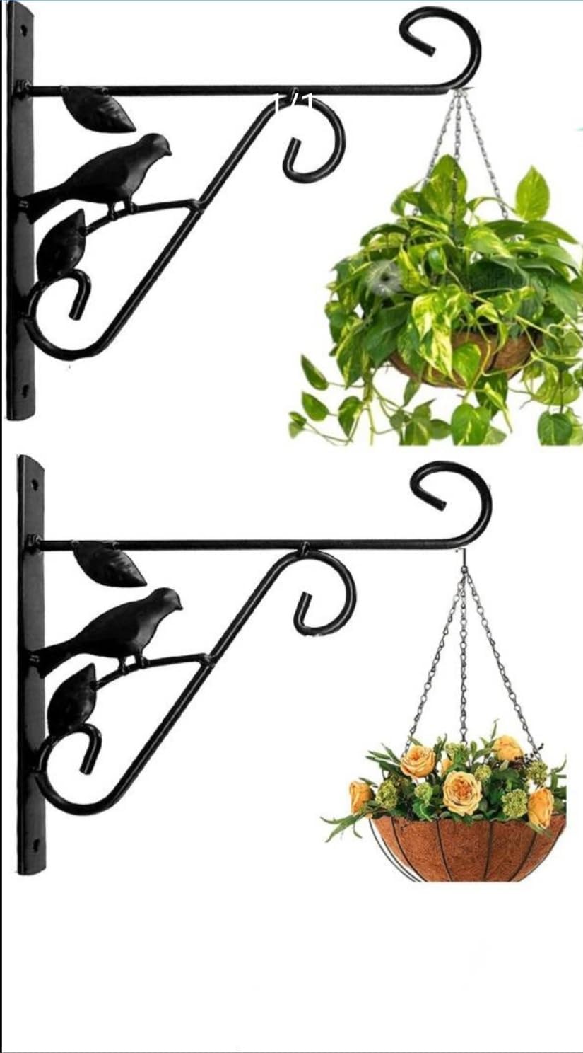 Giftmart143 Iron Scroll Bracket Hanger Hook for Pots, Black, 12x12 inch-image-11