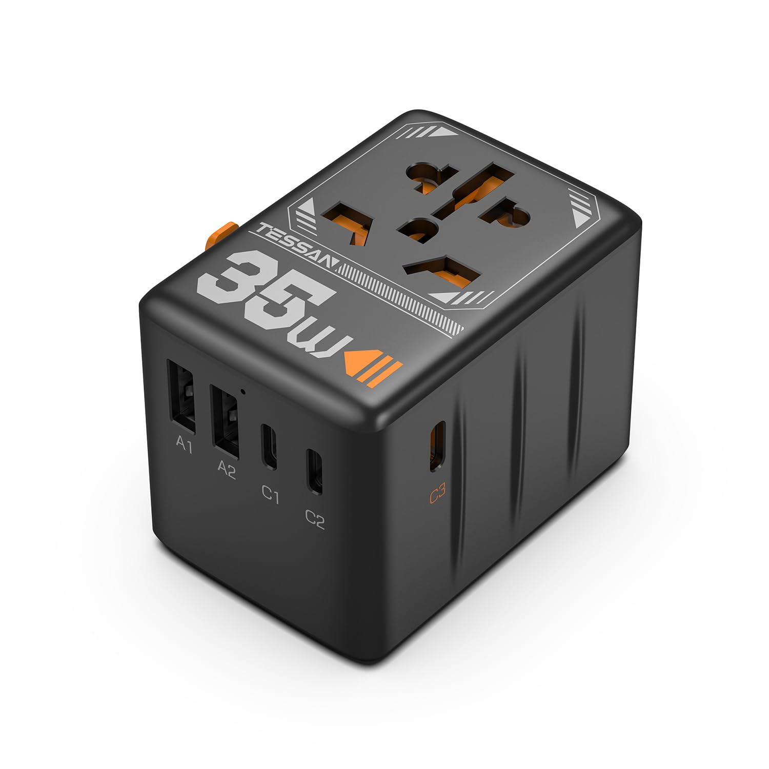 鉄道部品　現示ベル　USBアダプターで即動作可能 Amazon.co.jp: テッサン ユニバーサルトラベルアダプター 35W 3USB-C+