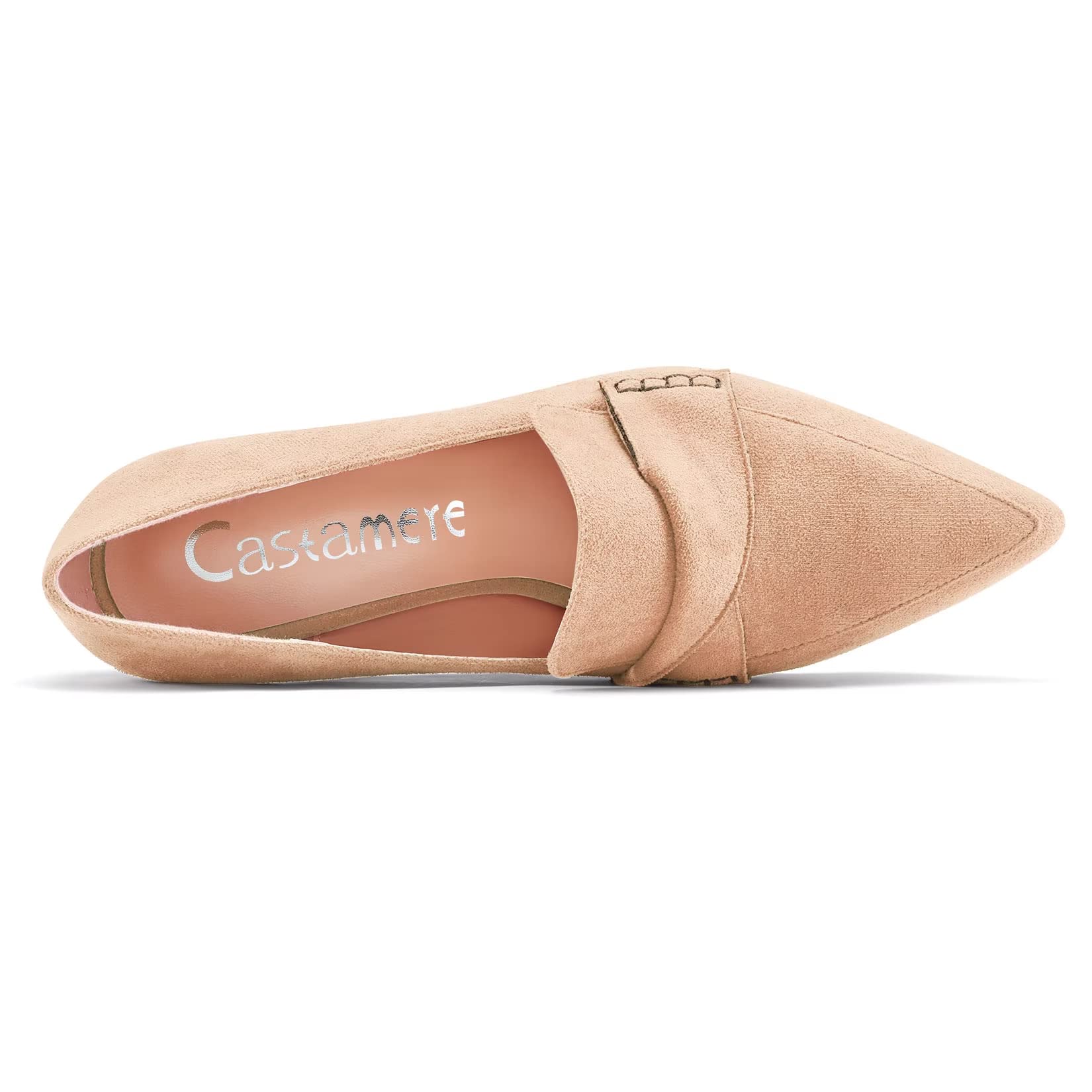 Castamere Mujer Aguja Alto High Heel Cerrado el Dedo del pie Puntiaguada Punta Pumps Slip-on Oficina Fiesta Clear Cute Zapatos 10 CM Heels