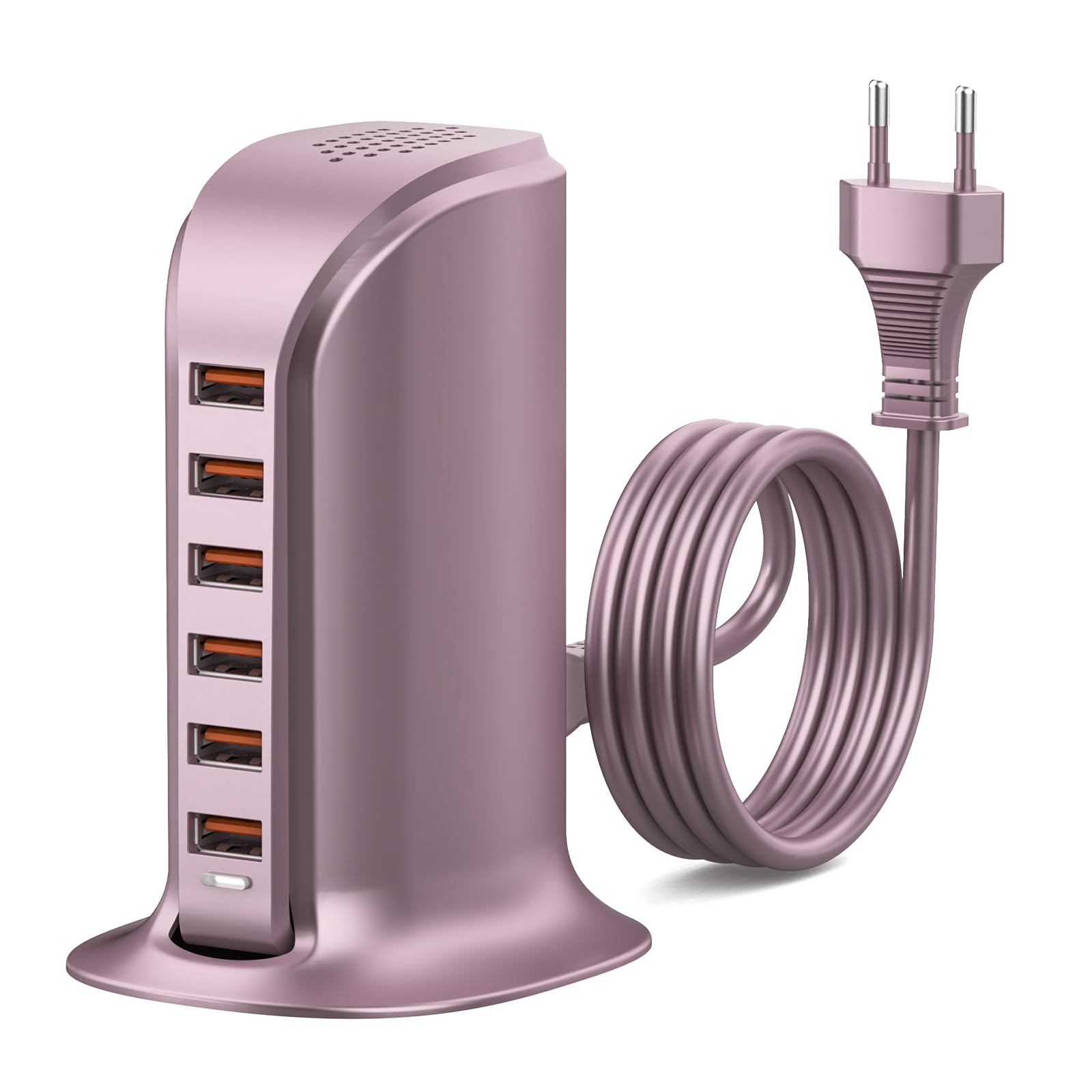 WUKUR 50W Caricatore USB Multiplo,Stazione di Ricarica USB Multipla per Smartphone,Tablet,Ricarica Rapida 5V2.4A