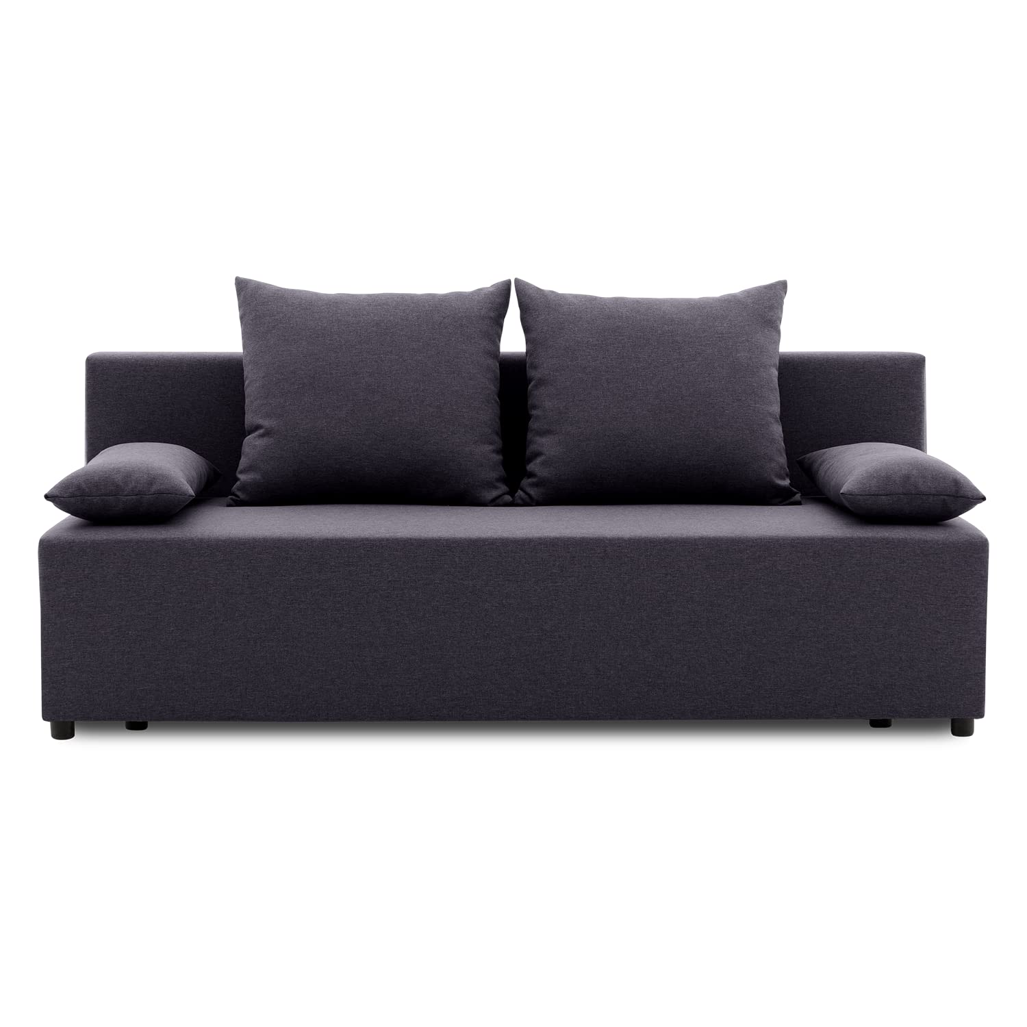Couch SINE 190x75 mit schlaffunktion - Klassisch Design - Schlafcouch mit Stauraum - Kissen - Auswahl an Farben (LUX 06)